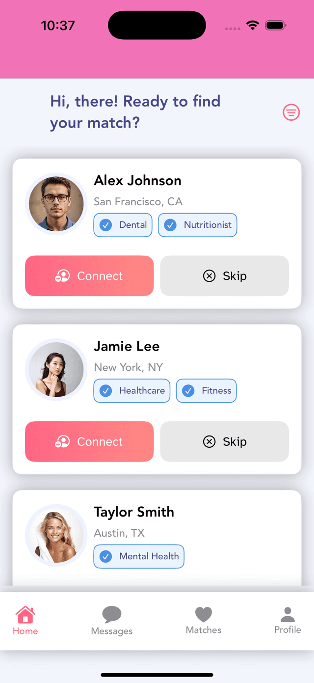 Platonic Pair app in action